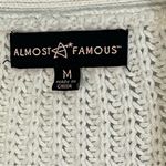 Almost Famous ‎ Knitted Crisscross Lace Cardigan/Sweater Cream Size Medium Photo 6
