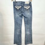 Miss Me  Women's Mid Rise Chloe Boot Cut Jeans Size 27 bling pockets Photo 1