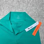 NWT  High Waisted Scallop Hem Leggings Aqua Green Women's Size S Photo 2