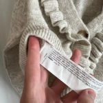 Mango 709 NWT  Ruffle Knit Cardigan Size XS Color Oatmeal Photo 4