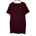 Mario Serrani Aubergine Micro Rib Knit Shift Dress Size Large Photo 2