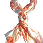 None Orange tones watercolor scarf Photo 0