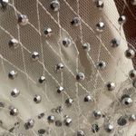 Hot & Delicious Cream Studded Mesh Side Slit Maxi Skirt Size S Photo 9