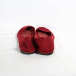 Burgundy Sueded Flats, Women's Size 8 – Chevron Printed Interior Red Photo 2