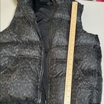 Coach Women’s Black Leopard Print Puffer Vest Size Large Photo 7