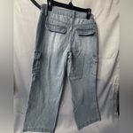 Forever 21  Premium Wide-Leg Cargo Jeans-Relaxed Fit Straight leg, size 28 New!! Photo 11