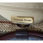 Amanda Smith Cute Woven Striped Round Handle Boho Bag with Detachable Strap Photo 11