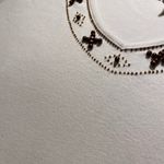 Classic Elements  White Cotton Tee with Wood & Glass Beads V Neck Top XL (18) Photo 2