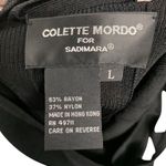 Colette Mordo For Sadimara Top Black‎ Strappy Long Sleeve Women’s Size Large Black Photo 4