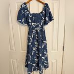 A New Day Blue and White Flutter Sleeve Sundress Size Small Photo 1