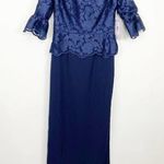 JS Collections  Embroidered Mesh Peplum Gown Photo 23