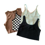 Forever 21 Crop Tank Tops Lot Size Med F21, Wild Fable, American Eagle, PacCares -4 Total Photo 0