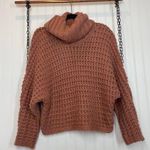 EXPRESS Brown Long Sleeve Oversized Cowl Neck Knit Pullover Sweater Top Size XS Photo 0