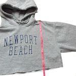 Brandy Melville  John Galt Grey Cropped Oversized Newport Beach Hoodie One Size Photo 4