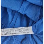 ZARA  Tiered Babydoll‎ Mini Dress Ruffles Embellished Rhinestones Blue Large Photo 3