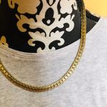 Vintage Gold Tone Flat Chain Necklace Photo 1