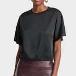 A New Day short sleeve satin blouse Photo 0