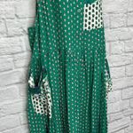 Vintage Andrew Sports Tank Midi Dress Size M Green Dot Teacher Boho Prairie Size M Photo 1