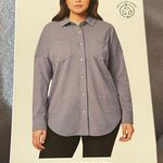 Mondetta  Women’s Fleece Size XL Light Blue Button Down Shirt NWT Cozy Warm Photo 4