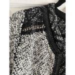 Chico's 1 Womens Medium Wool Blend Leather Embellished Open jacket Corp Career Photo 1