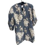 Irene Klarie Floral Embroidered Shift Dress Size UK42 US 8 M Gray Jacquard Gold Photo 7