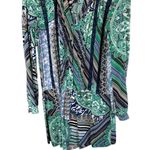 Anthropologie TINY Small Caviana Shirt Dress Green Boho Mixed Print Drop Waist Photo 4