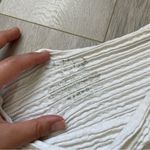 Free People  Off the Shoulder Textured Stretchy Crop Long Sleeve Top White (M/L) Photo 2