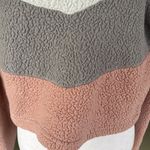 SheIn  Chevron Colorblock Drop Shoulder Teddy Pullover Photo 2