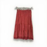 Women's Red Rust Tiered Boho Skirt Western Cowgirl Cottagecore Size 14/16 Photo 1