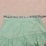ZARA Light Green Polka Dot High Rise Ruffle Side Zipper Casual Short Mini Skort Photo 6