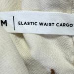 PacSun Women's White Elastic Waist Relaxed Straight Leg Denim Cargo Jeans Size M Photo 4