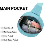 VOROLO Small Sling Bag For Men and Women Crossbody Adjustable Stap Light Blue Photo 4