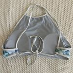 Aerie  High Neck Blue Floral Swim Bikini Top Size M Photo 1
