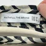 Faithfull the Brand Long Sleeve Buttondown Black Cream Womens Size 6 Medium Photo 2