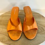 White Stag Vintage Y2K Orange Open Toe Kitten Heel Sandal Size 7.5 Shoe Photo 1