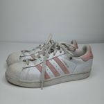 Adidas  Superstar white and pink sneakers Photo 3