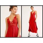 Free People 💕💕 One Adella Maxi Slip Dress ~ Red Photo 2