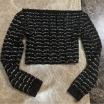 Balmain  Metallic Thread Long Sleeve Top and Three Button Wrap Mini Skirt Set Photo 1