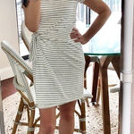 Ann Taylor New NWT  Off White and Navy Blue Striped Dress Photo 0