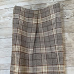 Gianni Bini NWT‎  Womens 12 Pants Alora Brown Beige Plaid Split Flat Front Y2K Photo 5