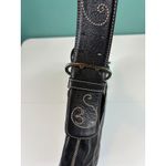 Cole Haan  Leather Flap Shoulder Bag Embroidered‎ Accent Bohemian Womens Purse Photo 6