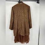 Vintage TJ Nites for Rickie Freeman, Jacket, Scarf, Skirt, metallic, SZ 16 Brown Photo 1