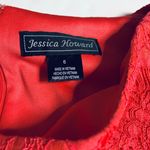 Jessica Howard hot pink/coral lace overlay fringe trim mini dress Photo 8