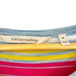 Soft Surroundings  Oasis Stripe Long Sleeve‎ Sweater Size Medium Colorful Photo 1