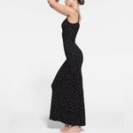 SKIMS  Soft Lounge Long Slip Maxi Dress Womens Small Onyx Sparkle Print Black Photo 2