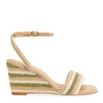 Jeffrey Campbell Jeffery Campbell Women's Sailboat Wedge Jute Sandals, Tan/Green, Size 9, NWT Photo 1