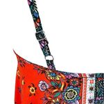 Nanette Lepore Calypso Red Multi Print Asymmetrical Hem Midi Dress Size 4 Photo 9