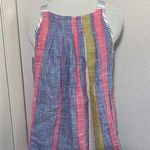 Anthropologie cotton blend multi-color striped sleeveless tank top blouse S Photo 0