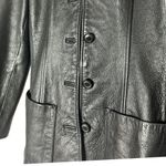 wilson's leather Wilsons Black Genuine Leather Blazer Button Jacket Sport Coat Vintage Y2K Medium Photo 6
