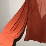 Free People Forever that girl Brown Ruffled Long Sleeve Blouse Photo 5
